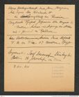 k.k. naturhistorisches Hofmuseum, Intendanzakten 1885-1896 (Hauer), Aktenzahl Z.628/1890, Seite 1